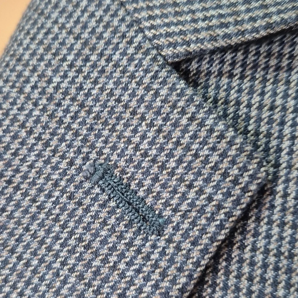 Izod MACY'S Men's Blue Houndstooth Blazer Sz 42L Excellent Condition
